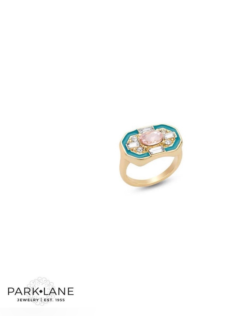 Park Lane Gold-Tone Pink & Teal Statement Ring - LAINEY